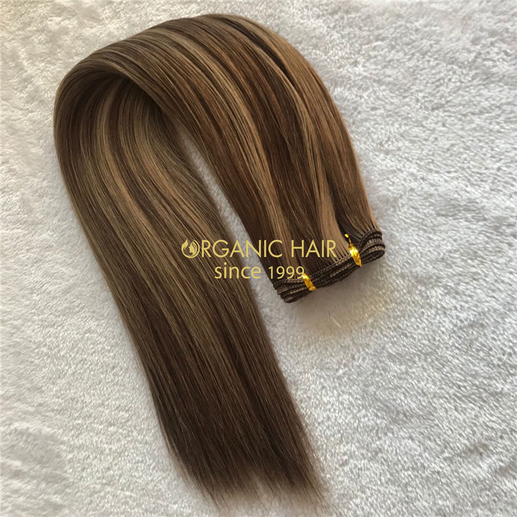 Best human full cuticle customized hand tied wefts X159